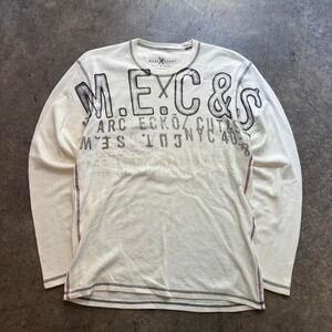 Marc Ecko Cut & Sew Thermal Long Sleeve Shirt XL Y2K Streetwear